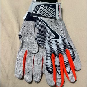 Nike Alpha Elite Baseball Batting Gloves Illinois Fighting Illinois Men’s large
